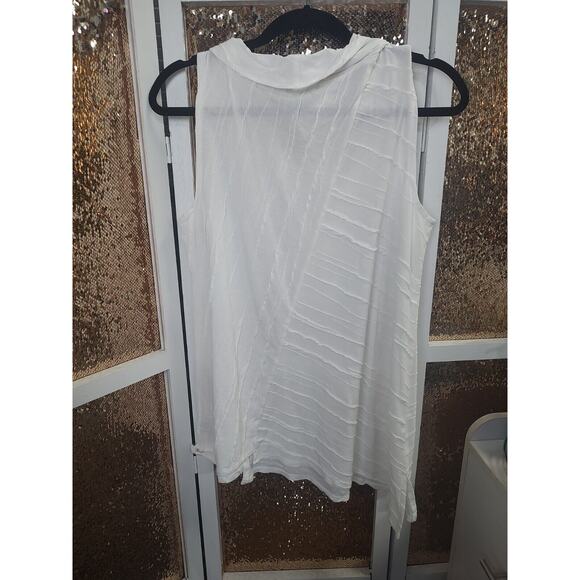 Habitat Clothes To Live In White Sleeveless Top Small Cotton Linen Blend - Picture 9 of 13